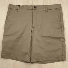 Banana Republic Stretch Chino Shorts Mens 36 Khaki 9" Inseam Quick Dry New