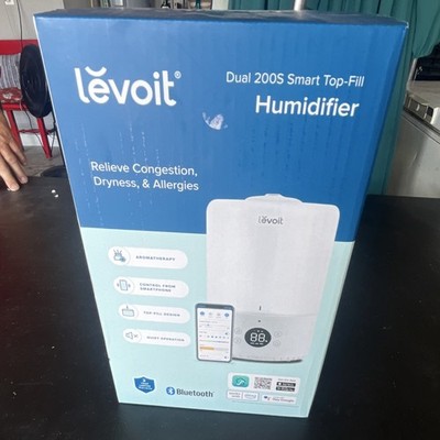 Levoit Dual 200S Smart Wi Fi/Bluetooth Top-Fill Ultrasonic Humidifier 3L White