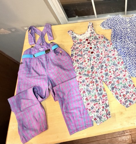 Vintage 80/90s Girls Size 4-6 Reseller Lot Oshkosh Carters Floral Overall Unique