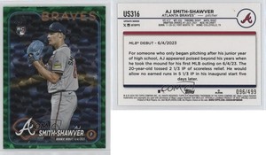 2024 Topps Update Debut Green Crackle Foilboard /499 AJ Smith-Shawver Rookie RC