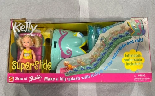 Vntg Barbie Kelly Super Slide Playset 1999 Doll Inflatable Waterslide NEW IN BOX