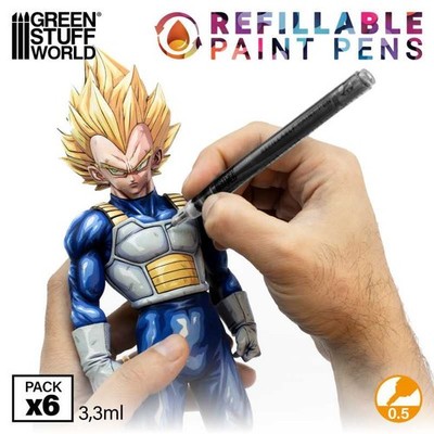 Green Stuff World: Refillable Marker [Packs] - 4 Sizes - Markers