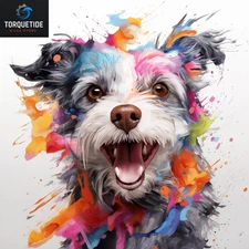 Digital Image Clip Art for Pet Lovers, Dog Clip Art, Abstract Painting Of Puppy