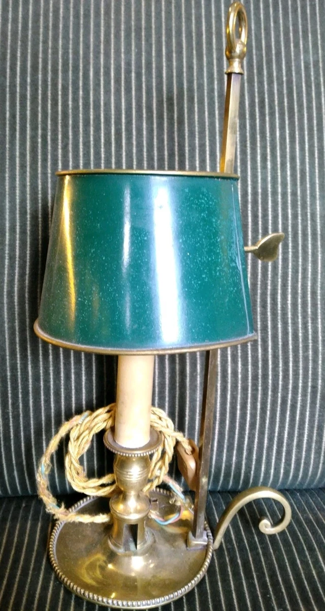 LAMPE BOUILLOTTE ANCIENNE EN BRONZE ARGENTÉ AVE
