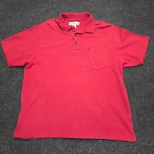 Grand Slam Mens Red Short Sleeve Pocket Polo Shirt Embroidered Penguin Logo M