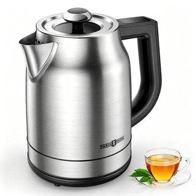 Paris Rhône Electric Kettle Temperature Control 1.7L 1500W Stainless Steel Tea