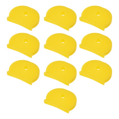 10 Pcs Key Cover, Silicone Key Cap Identifier Protector, (Yellow, 0.79 Inch)
