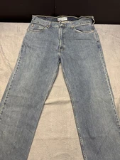 Levis 550 Jeans Mens 36x34 Blue Relaxed Fit Straight Leg Denim Vintage Style