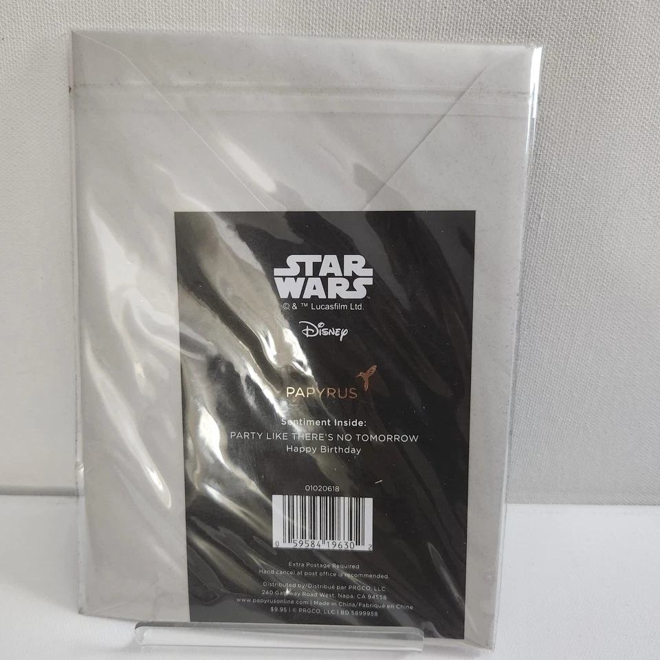 Papyrus Star Wars Birthday Card DEATH STAR Sealed Discontinued  - Image 2 of 3