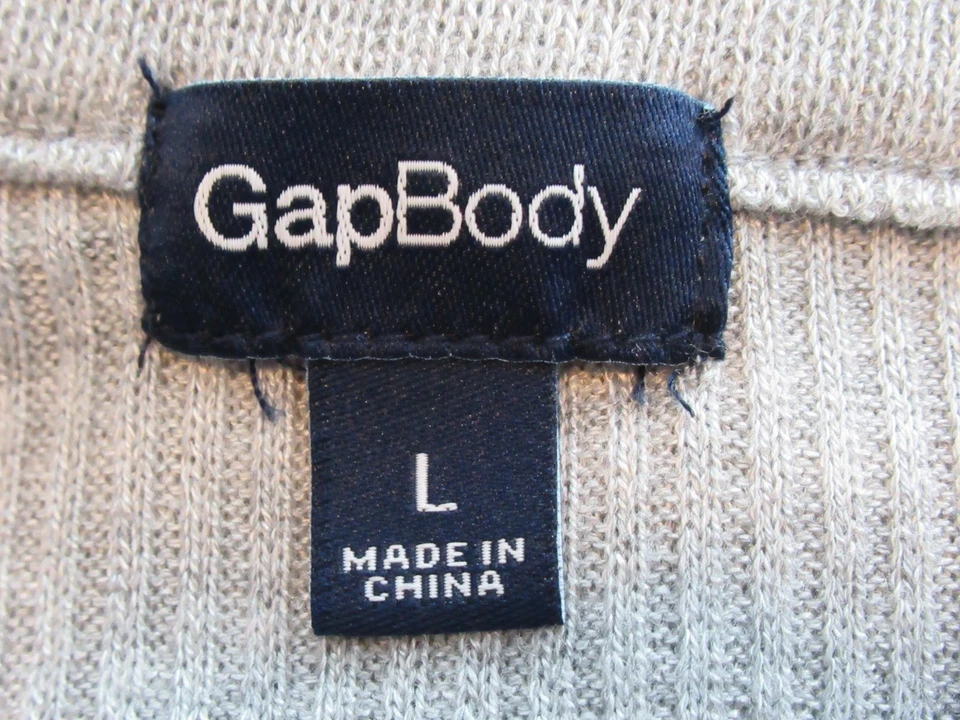 Camisa para dormir tejida de manga larga Henley Dorm Gap Body para mujer, gris jaspeado, grande Foto 4 de 4