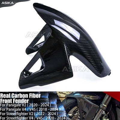 For Ducati Panigale V4 / V4S 2018-2024 Real Carbon Fiber Front Fender Mudguard