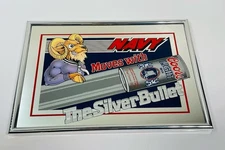 Navy Mascot Moves With Coors Light silver bullet mirror Bill The Goat Football