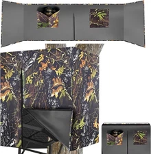 Hunting Tree Stand Blind 2 Man Deer Stand Blind Kit 102''x35'' Treestand Camo