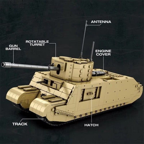 1427PCS TOG2 Tank Building Blocks World Of Tanks WWII Classic Heavy Tank Bricks - Picture 3 of 6