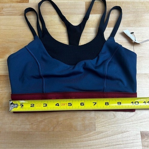 NUEVO Sujetador Deportivo Ivy Park Bloques de Color Capas Tirantes Azul Borgoña Talla XXS - Imagen 6 de 10