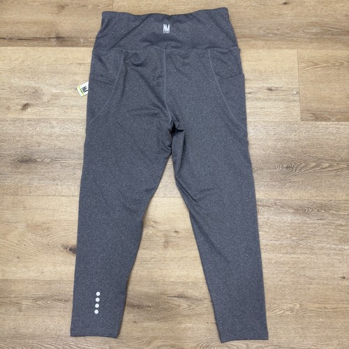 Leggings Nicole Miller Donna XL Capri Grigio Yoga Vita Larga Abbigliamento Attivo - Foto 9 di 14