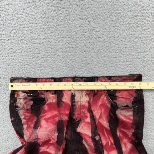 Robin's Jeans Mens 36 Long Flap Prisoner Red Wash Embellished Crystal Pocket USA - Picture 11 of 21