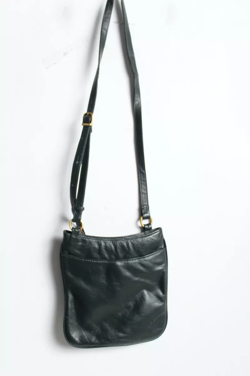 M S Marks Spencers Womens Real Leather Small Handbag Green