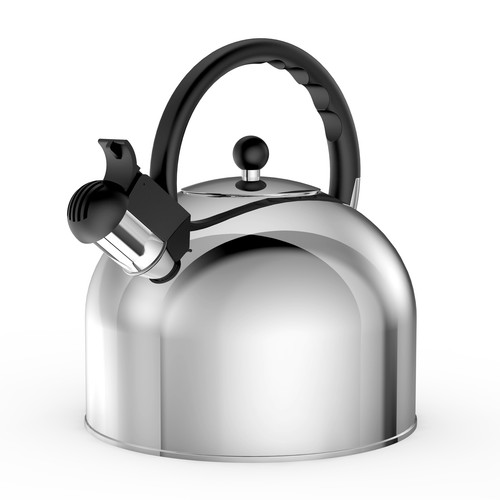 Stainless Steel Whistling Tea Kettle Teapot for Stove top with Wide Mouth Silver - Afbeelding 1 van 11