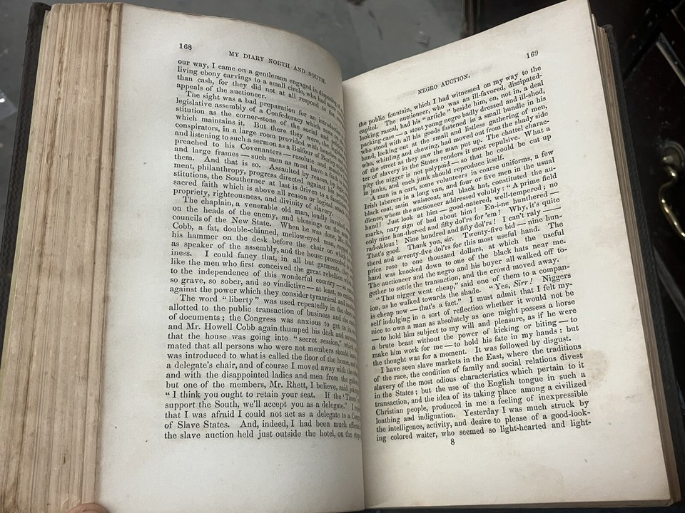 1863 1st Edition Slavery Plantations Civil War Book Diary North & South