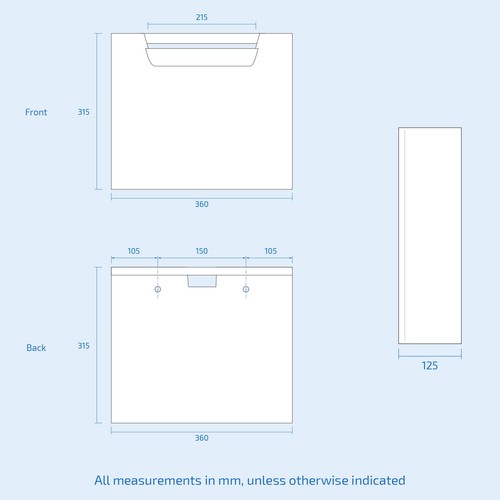 Universal Kunststoff verdeckte Toilettenzisterne mit L-Biegung und doppeltem Spülknopf - Bild 2 von 2