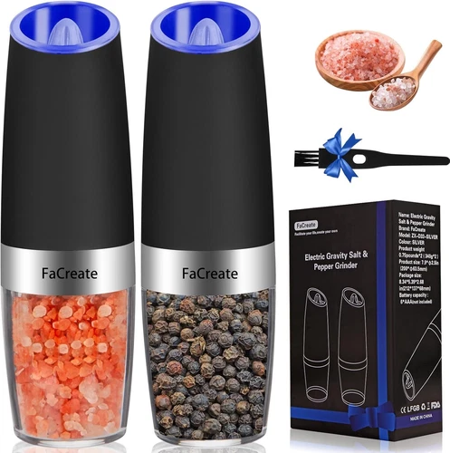 Gravity Electric Salt and Pepper Grinder Set,Automatic Operation
