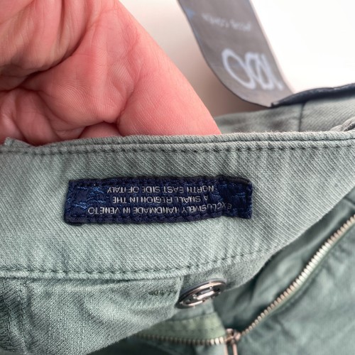Jacob Cohen Donna M7012 Verde Scuro Comfort Fit Capri Pantaloni Taglia W30 - Foto 6 di 13
