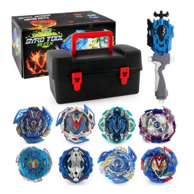 8x Beyblade Burst Booster Set mit Launcher + Aufbewahrungskiste Kinder Geschenk