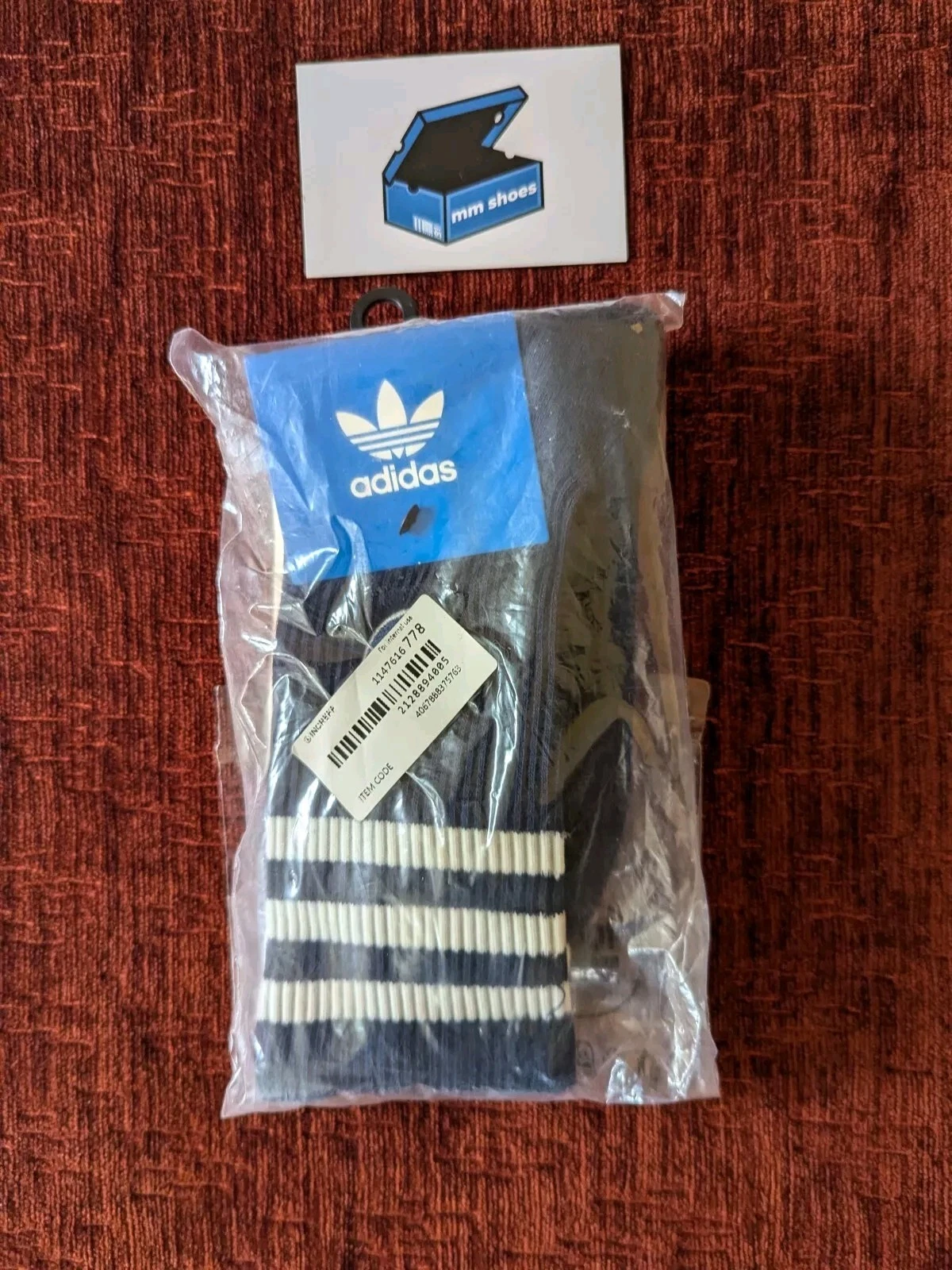 adidas SPZL Statement Ankle Socks XS | UK 2-3.5 | IT4243 Navy + White SS24