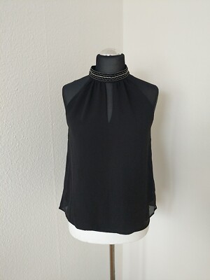 Vila Damen Top Chiffon schwarz Größe 40