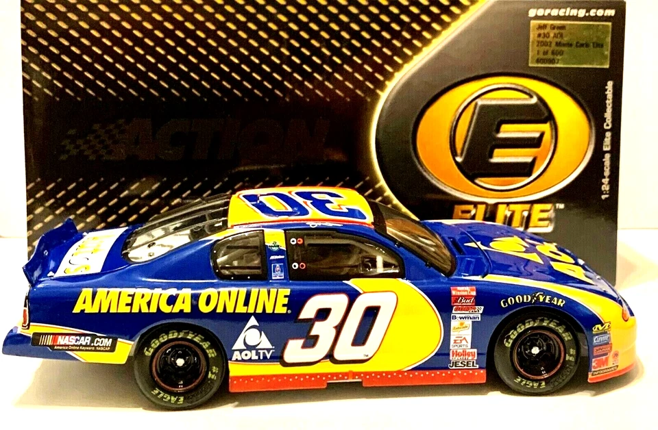 Chevrolet Jeff Green 2002 RCCA Elite 1/24 #30 AOL Racing NASCAR solo 600 hecho Foto 2 de 2