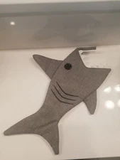 Christmas Shark Stocking, 18 in. Light Gray A13