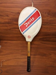 Raquette De Tennis Vintage Imperial~Davega – Bois, Cadre Et Housse, USA