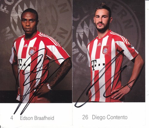 FC Bayern München - Temporada 2010/11, ¡6 tarjetas de autógrafo con firma original!