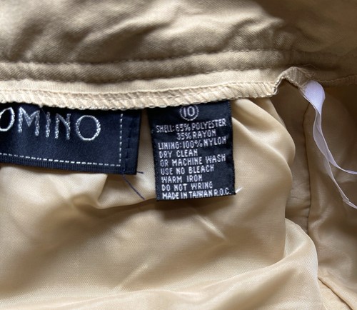 New! Vintage Domino Beige Blazer Jacket & Skirt Suit Set Business Career Size 10 - Picture 11 of 11