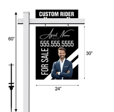 Real Estate Sign, Vinyl PVC Real Estate Sign Post  White  5' , exp For Sale Sign