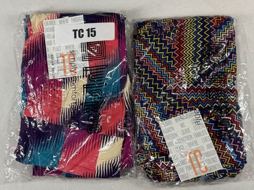 2 Pair of New LuLaRoe Tall and Curvy Buttery Soft Workout Yoga Leggings TC 15