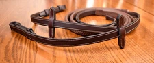 New Cavalry, stitched lined rubber reins, brown, 56.5" for bridle