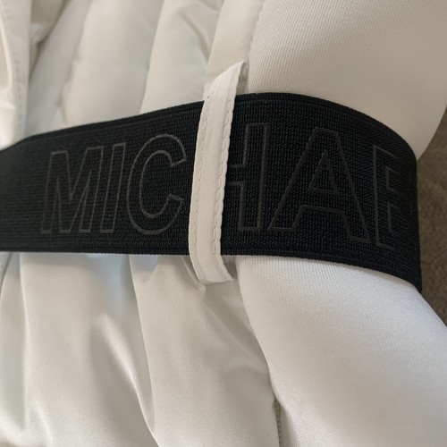 MICHAEL KORS .Ladies Soft White Padded Coat Optional Fur Trim Hood Size Medium - Picture 2 of 6
