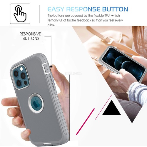 For Apple iPhone 12/12 Pro Max Protective 3in1 New Rugged Heavy Duty Case Cover - Picture 59 of 80