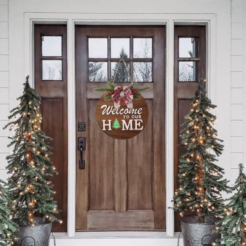 Interchangeable Seasonal Welcome Sign with 4 Wreaths & 14 Icons for Front Door - Picture 11 of 11