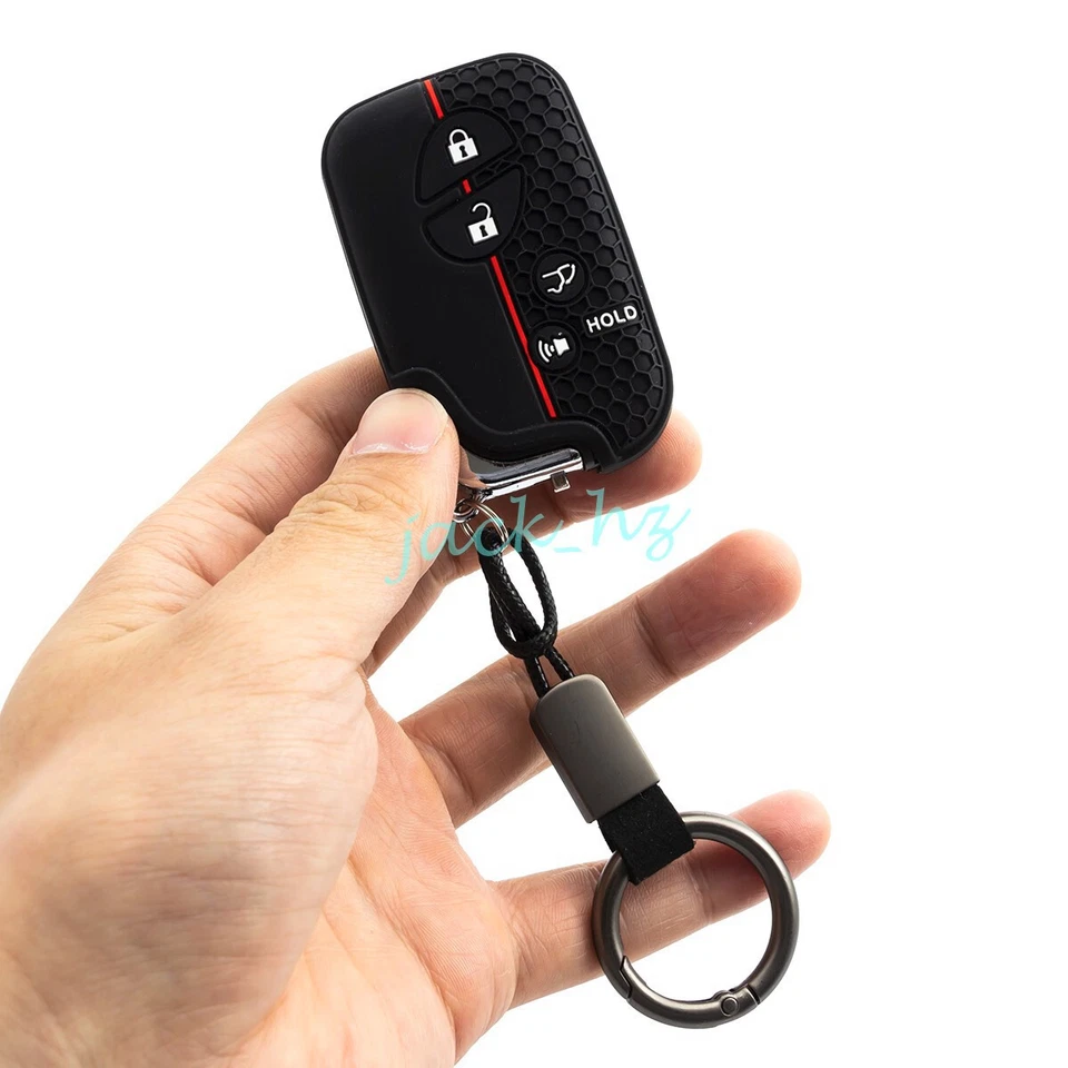 Chaveiro de sílica gel 4 botões estojo corrente para Lexus ES350 HS250h IS350 RX450h LS460 - Imagem 3 de 4
