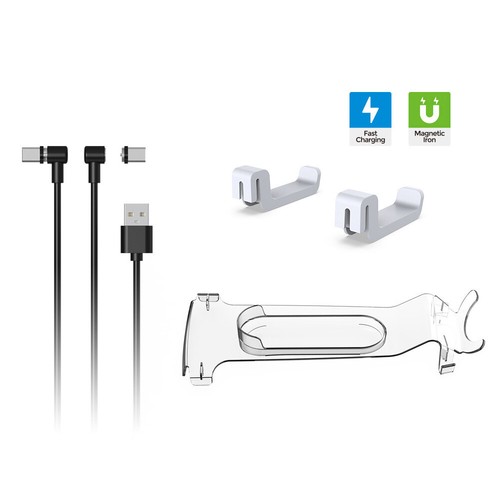 For PS5 PS VR2 Controller Console 2in1 USB Charging Cable Charger Headset Holder - Picture 6 of 9