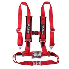 Red Universal 4-Point RASTP Car Auto Racing Sport Seat Belt Harness Strap
