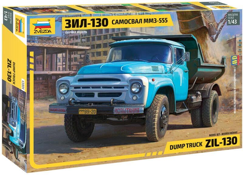 Zil -130 Dump Truck 1:43 Plastic Model Kit ZVEZDA