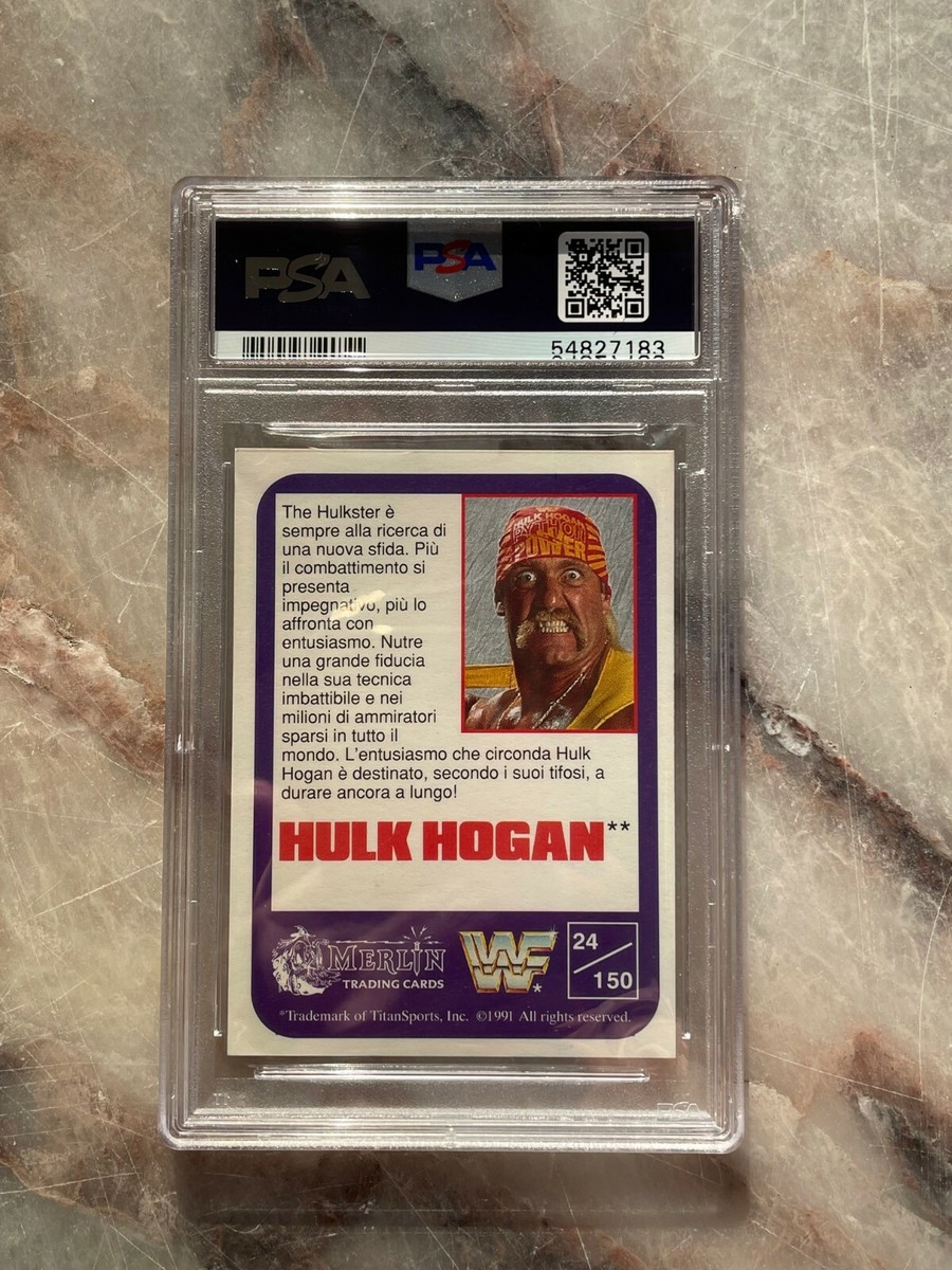 Carte Hulk Hogan 1991 Merlin WWF #61 – Italienne, HOF Legend Hulkamania