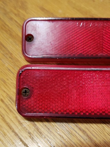 2 OEM Dodge Daytona Turbo Z Laser Chrysler Rear Side Reflectors Lens 1980-1990s - Picture 5 of 8
