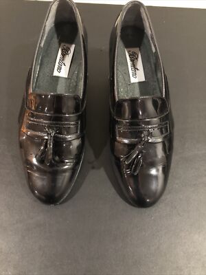 Brentano Black Patent Leather Loafer Tassel Formal Tuxedo  display picture 2