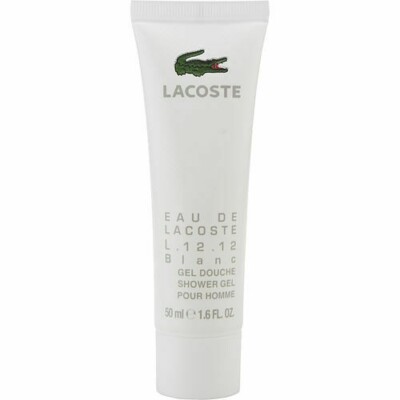 2X Lacoste Eau De Lacoste L.12.12 Blanc by Lacoste Pure Shower Gel 1.6 oz Travel