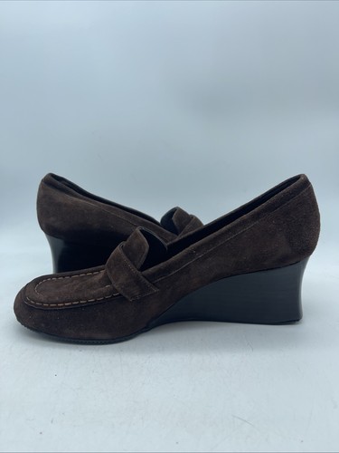 Vaneli Women’s Suede Square Toe Loafer Slip On Shoes Brown Size 8M - Picture 3 of 10